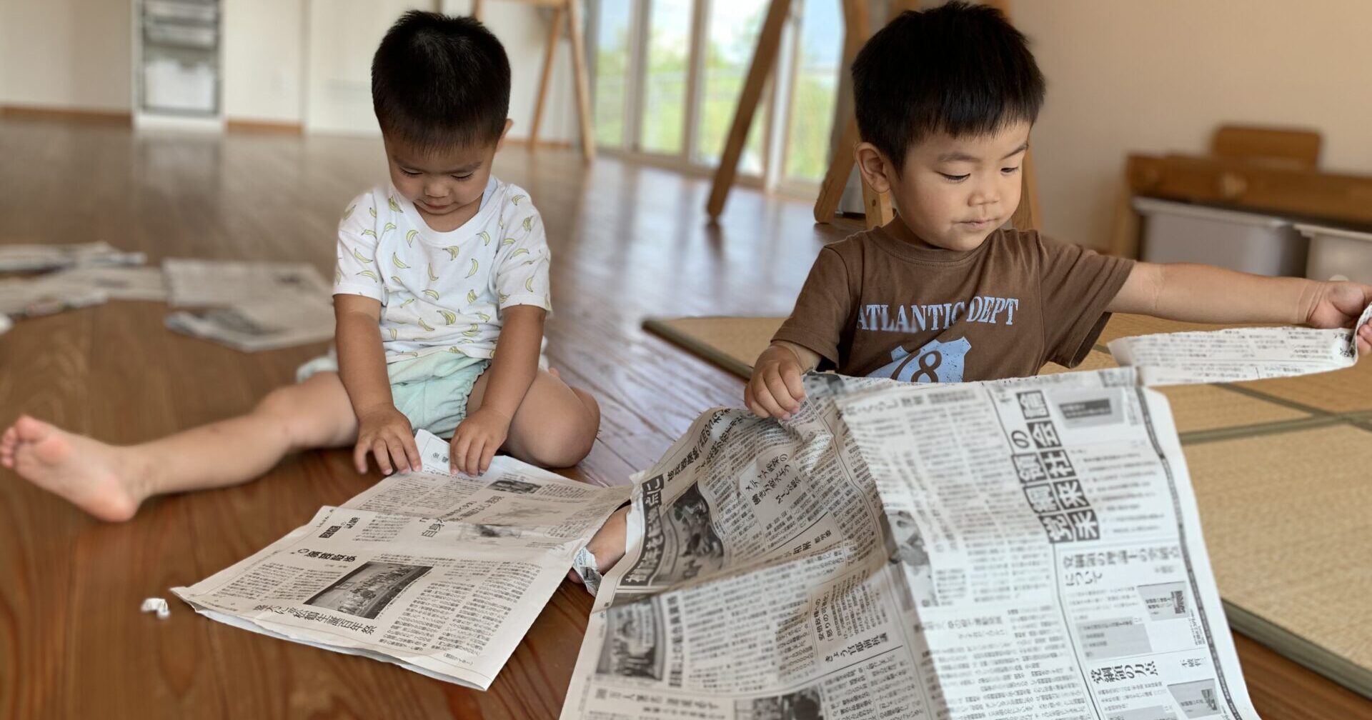 あわあそび・しんぶんあそび