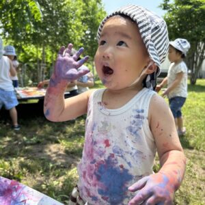 みんなでボディペインティング